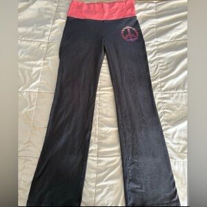 Old Navy dark gray and orange flare yoga pants